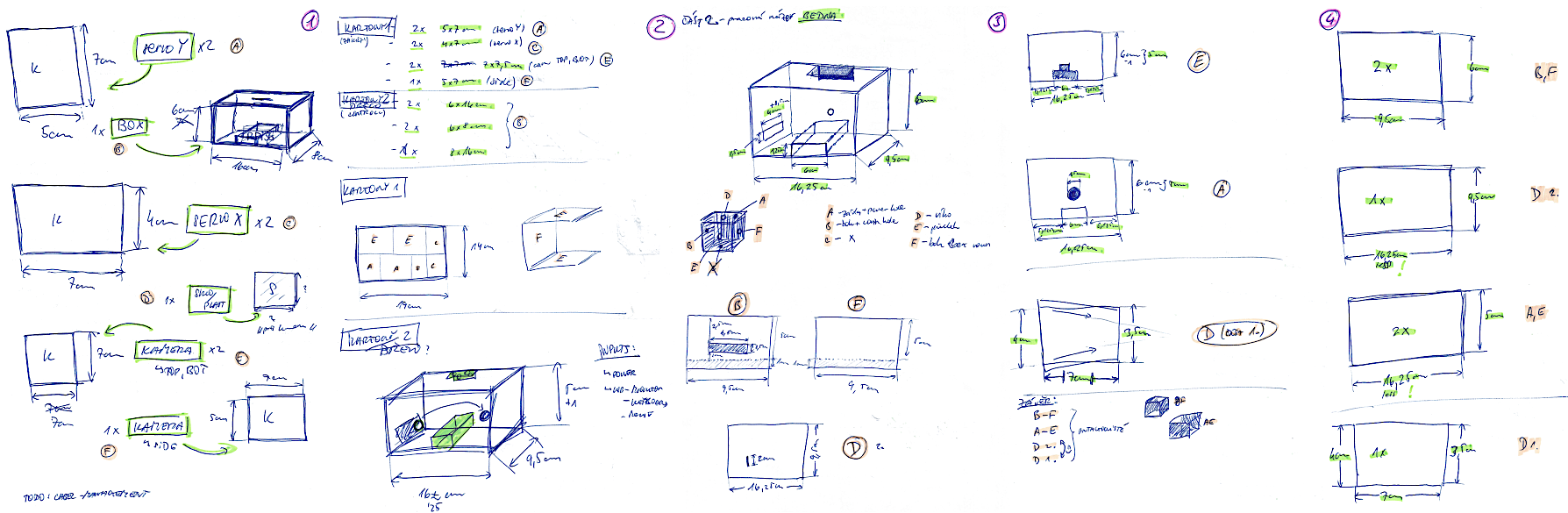 Conceptual design drafts for the enclosure